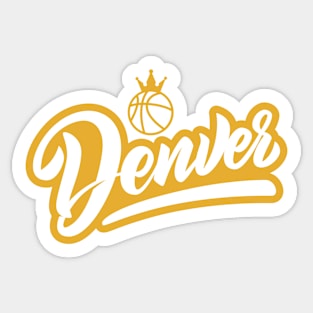 Denver City Nuggets Basketball Sticker